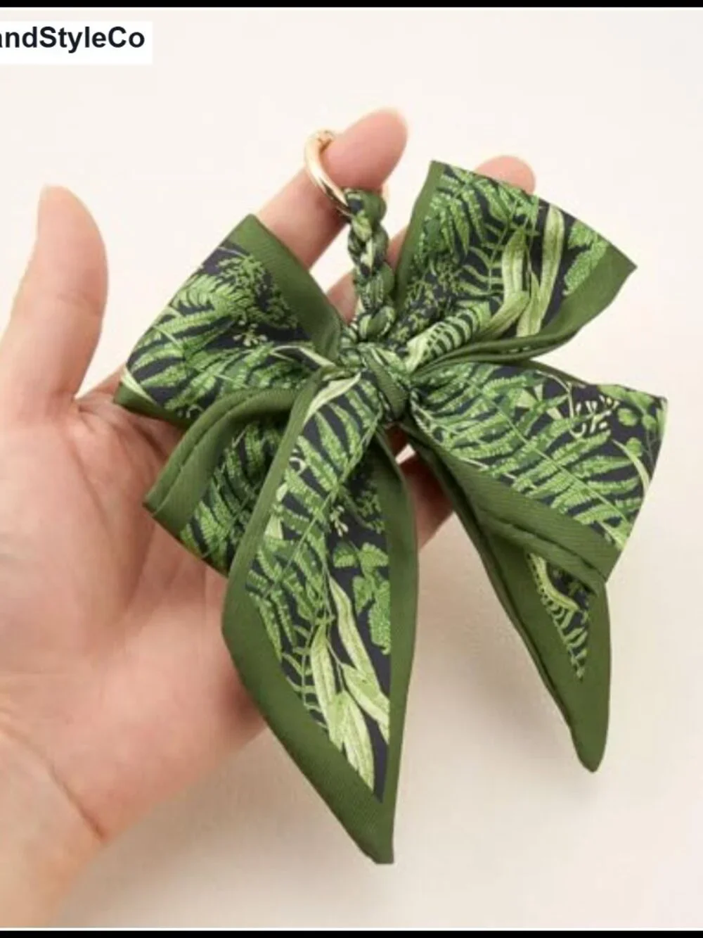Bow Purse Charm Cute Designer Keychain Scarf Bag Charm Polyester Handbag